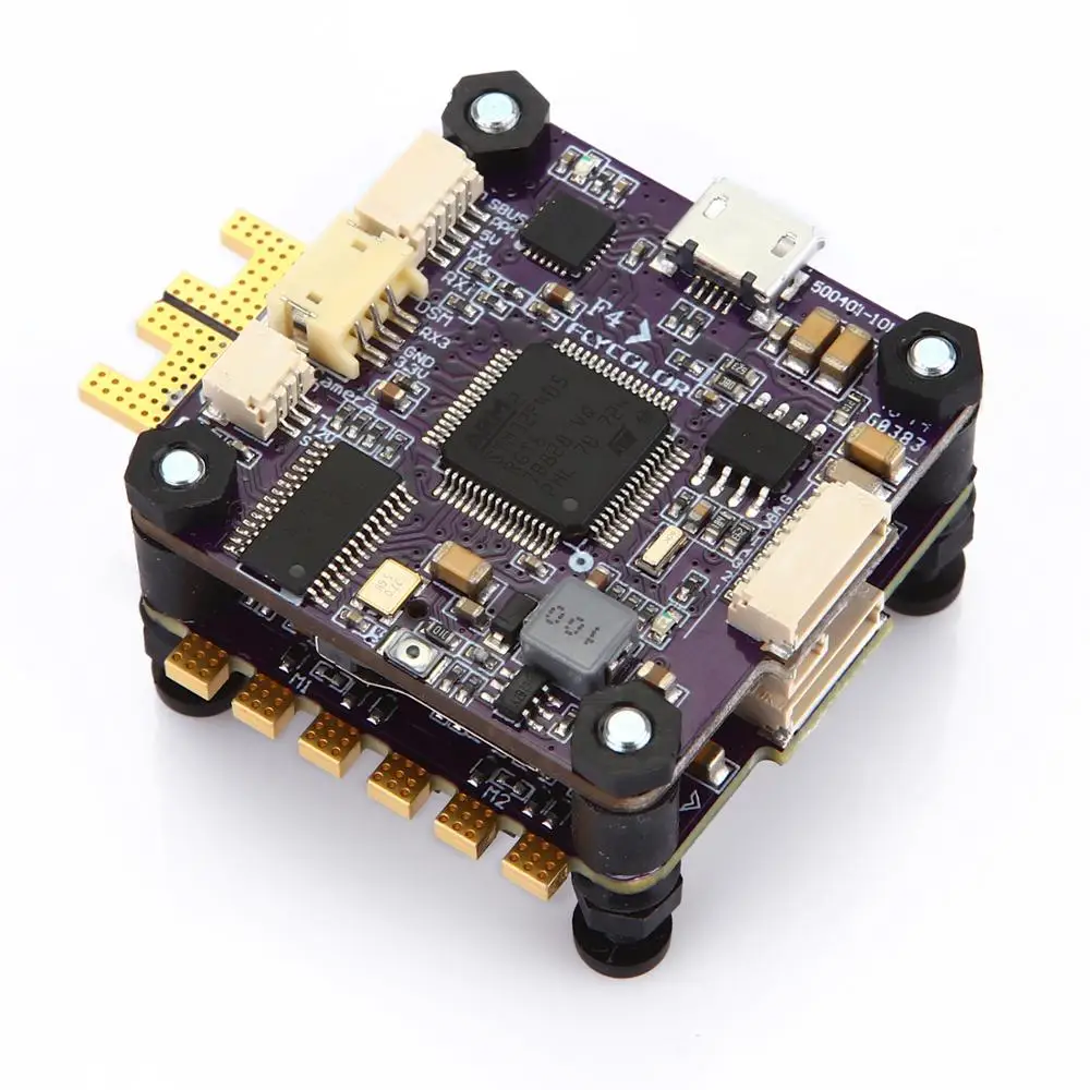 Flycolor X-Tower F4 Контроллер полета OSD+ 40A BLHeli_32 4 в 1 3-6S ESC Dshot1200 Датчик тока для радиоуправляемого дрона
