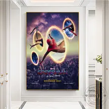 Marvel Spider-Man nie ma mowy dom nowy plakat na płótnie obrazy na płótnie Spiderman obraz na ścianę najlepszy prezent pokój dekoracji wnętrz tanie tanio Disney CN (pochodzenie) Wydruki na płótnie Pojedyncze PŁÓTNO Wodoodporny tusz filmowy bez ramki Nowoczesne DS746 Malowanie natryskowe