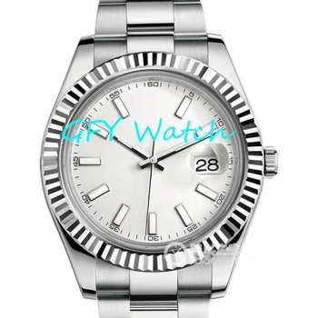 

Men's Automatic Mechanical Watch 116334 SS 1: 1 White Dial, Stainless Steel Strap A2813 Movement Business Watch MIYOTA