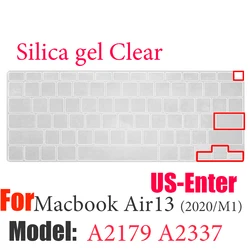 Korean Layout Waterproof Silicone Keyboard Cover (US - Enter Clear)
