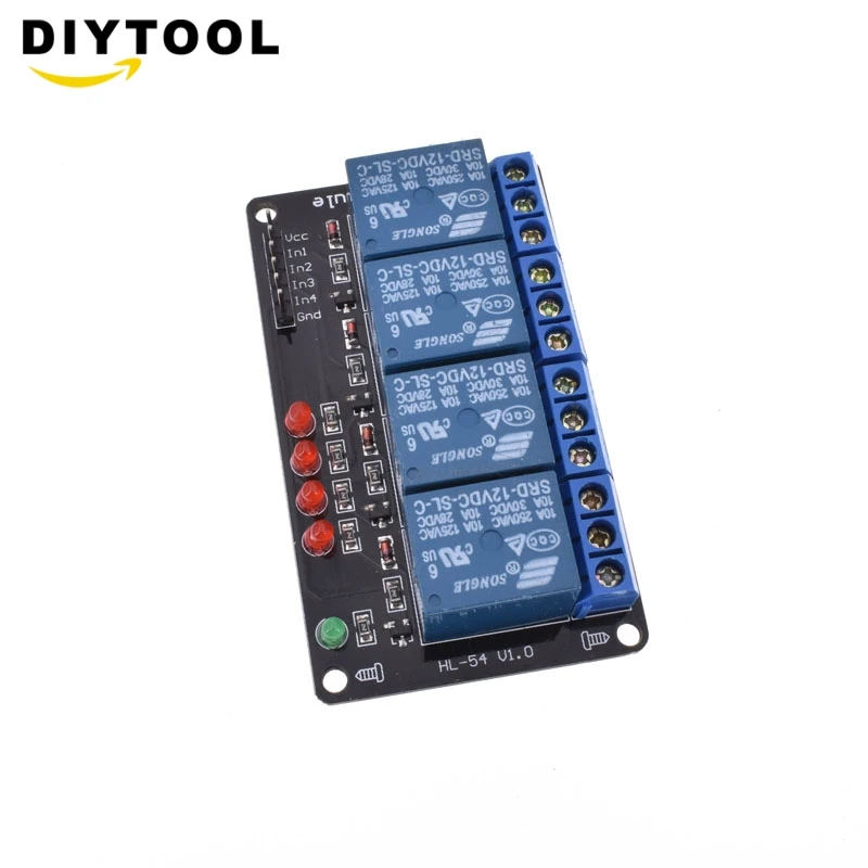 4 Канальный Релейный Модуль лампы низкого уровня для Arduino SCM 1 шт. 12 В управление