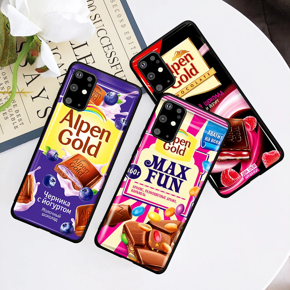 Модный чехол для телефона Alpen с золотым шоколадом Samsung Galaxy S7 Edge S8 S9 S10 Lite S20 S21 Ultra Note 8