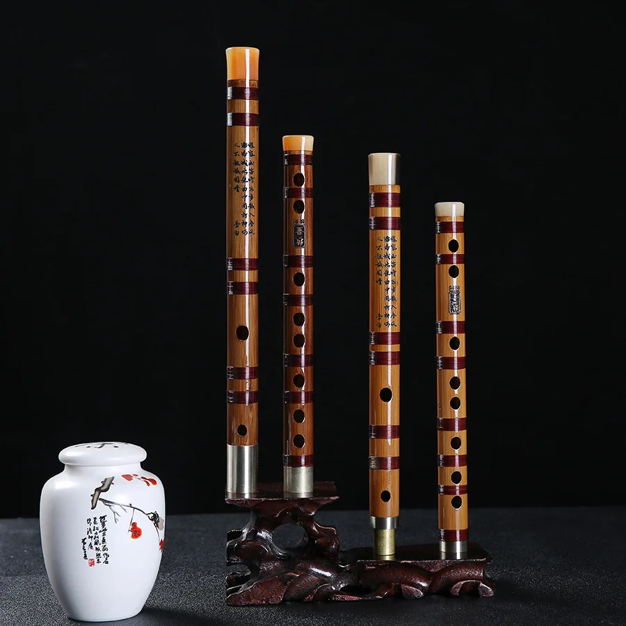 

JLM Refined Bitter Bamboo Flute Chinese Musical Instrument Dizi Key of G F for Beginer E D C Key Professional Playing Student