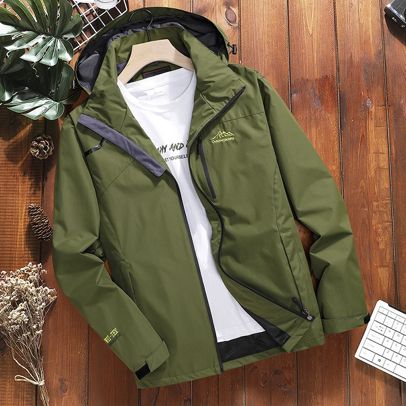 Plus Size 5xl 6xl 7xl 8xl Men Outdoor Jackets Large Autumn Winter Men's Jacket Waterproof Windproof Outwear Windbreakers Male 5