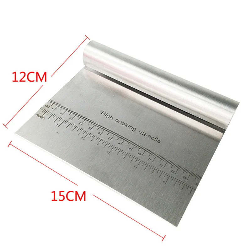 Stainless Steel Pizza Dough Scraper Cutter Baking Pastry Spatulas Fondant Cake Decoration Tools Kitchen Accessories