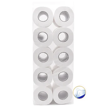 

10 Rolls Toilet Paper Hollow Bath Tissue Roll For Home Kitchen Bathroom 4 Ply Household Supplies durable