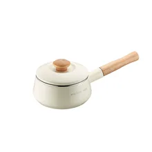 Эмалированный маленький горшок для приготовления пищи, маленький детский вспомогательный горшок для еды, антипригарный горшок, домашний кастрюля для лапши быстрого приготовления, Эмалированный Двойной суп с ушами