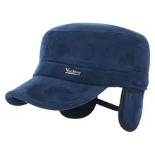 Новая осенняя и зимняя мужская бейсбольная кепка, Вельветовая уличная защита, Толстая теплая Бейсболка, шапка для папы, грузовика, водителя, зимняя шапка