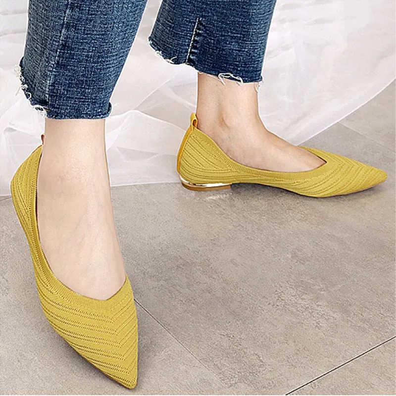 stretchy flats shoes