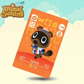 

108 Tommy Animal Crossing Card Amiibo Cards Work for Switch NS 3DS Games