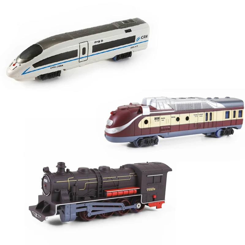 Большой электрический игрушечный поезд, Электрический поезд, модель локомотива, архитектурные аксессуары