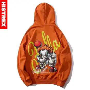 

Fun Joker Orange Men Hoodies Women Streetwear Casual Mens Printing Sweatshirts Brand HarajukuHoodie Fleece Man 6N256#