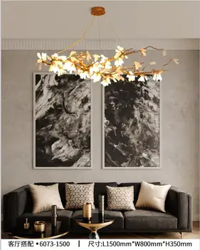 

Copper lamp luxury post-modern copper crystal chandelier French living room dining hall lamp American minimalist designer villa