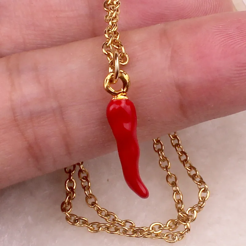 Glass Chilli Charm Necklace | Shop