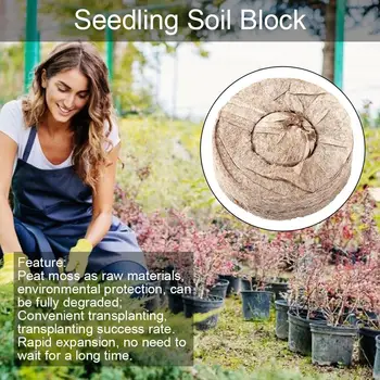 

Nursery Seedling Soil Block Nursery Planting 30mm The Soil Seedling Nutrient Soil Clod Compressed Peat Migration Tools
