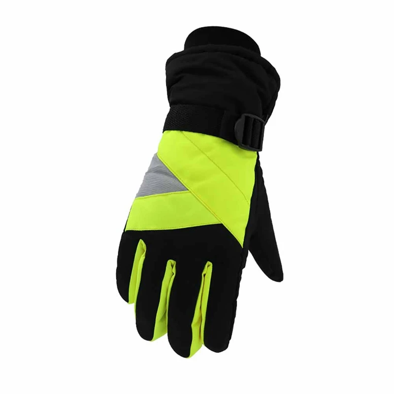 Skiing Gloves Full Finger Thicken Cold Resistant Windproof Thermal Fluffy Waterproof Handwear Outdoor Winter Cycling Sportswear
