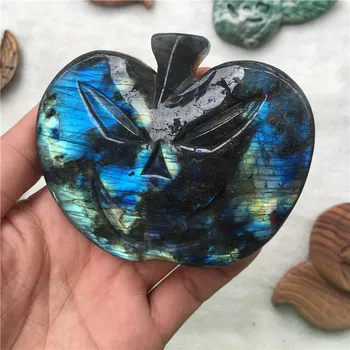 

natural labradorite crystal gemstone Pumpkin mode reiki healing gemstone handmade carved crystal All Saints' Daywholesale