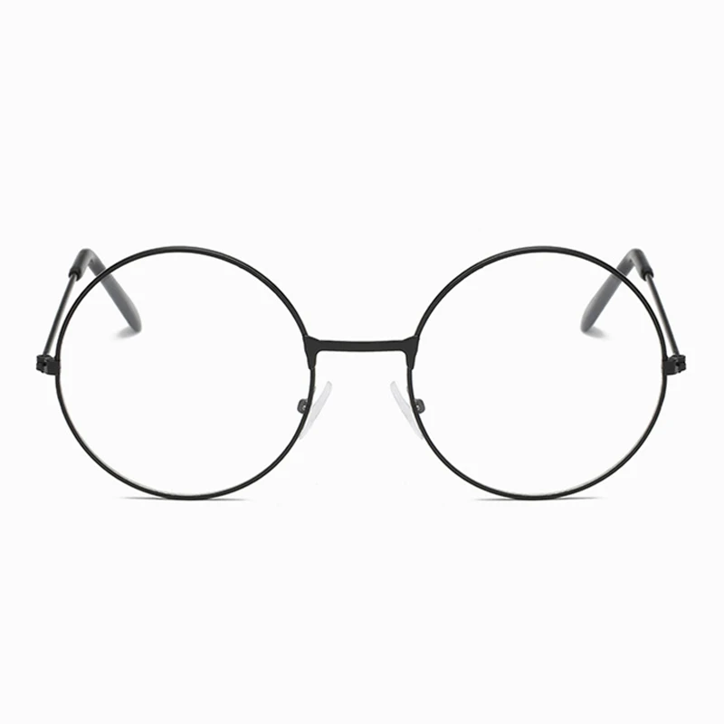 SAOIOAS, Ретро стиль, металлическая оправа, прозрачные линзы, очки, модные, Гарри, очки, очки, черные, негабаритные, круглые, для глаз, очки