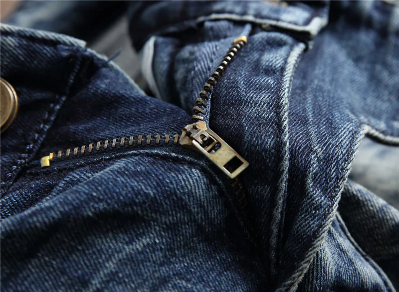 Мужские плиссированные джинсы для байкеров, брюки Slim Fit, брендовые дизайнерские мотоциклетные джинсовые брюки для мужчин, прямые, Промытые, на молнии
