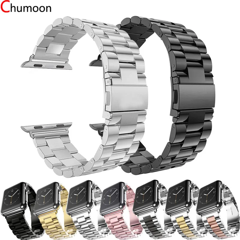 

Luxury Stainless Steel Strap for Apple Watch band 5 4 3 2 1 Metal Bracelet Watchband for iWatch 44mm 42mm 38mm 40mm Accessories
