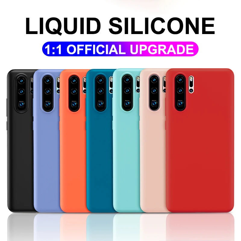 Официальный жидкий силикон чехол для huawei P20 P30 Коврики 10 20 30 Lite Pro Чехол телефона |