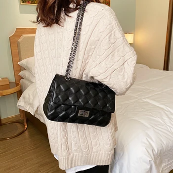 

RoyaDong Women's Handbags Luxury Pu leather Chains Shoulder Bags For Women 2019 Fashion Handbag Female Bag Lady Girls Dress Bags