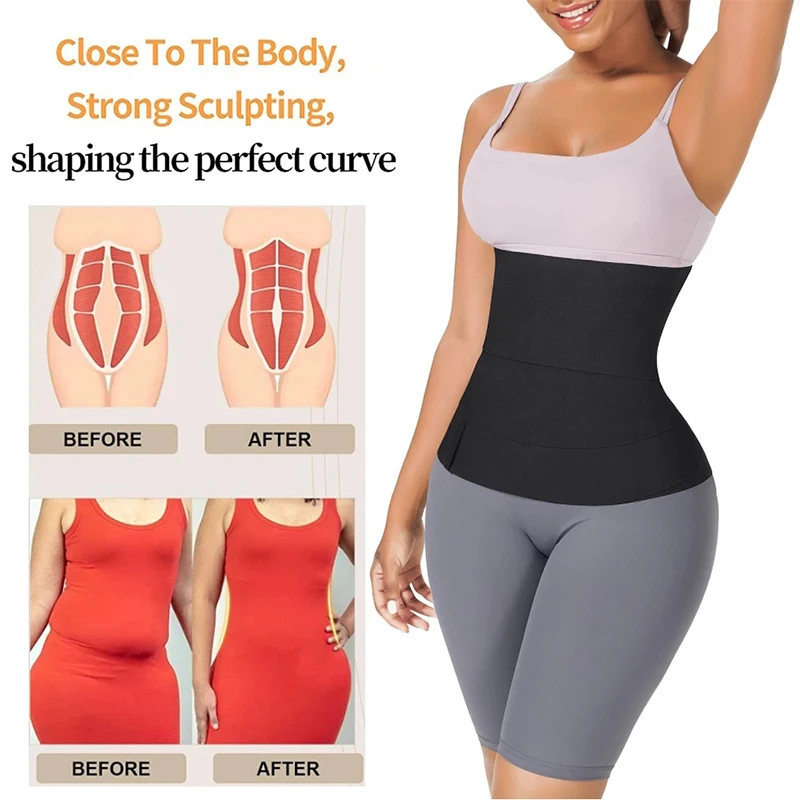 Waist Cincher Body Shaper Women Slimming Tummy Wrap Belt Stretch Corset Waist Trainer Shaperwear Band Control Waist Belly Sheath spanx underwear