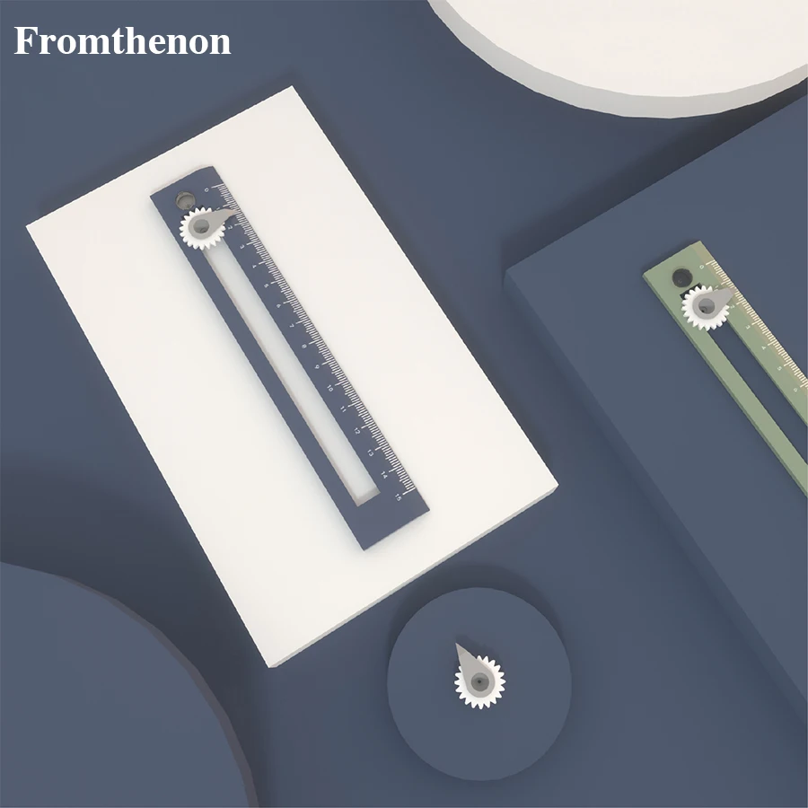 Fromthenon Circle line Ruler Portable Multifunctional Ruler Planner Tool Student Compass Ruler Student Ruler School Stationery 1pc mathematical function ruler junior high school mathematics geometry hollow template ruler student office school stationery