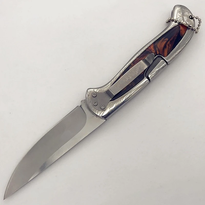A3127 Super EDC Folding Knife 440C Blade Resin or Wood Handle Hunting Outdoor Camping Survival Tactical Utility Knifes Edc Tools