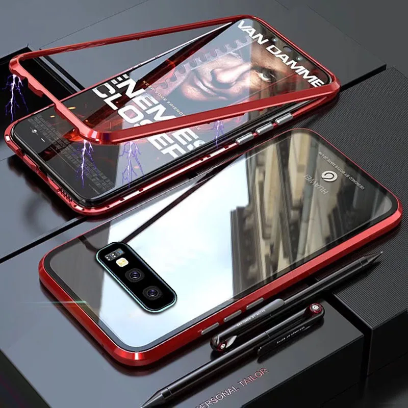Чехол Coque для samsung galaxy S10 Lite Plus S 10 S10Lite Магнитная Рамка Жесткий металлический бампер односторонняя задняя крышка для телефона