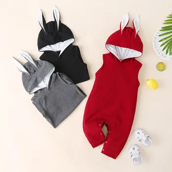

Baby Clothes для новорожденных Baby Romper Fashion Newborn Infant Baby Girls Boys Hodded Ears Solid Romper Jumpsuit Outfits