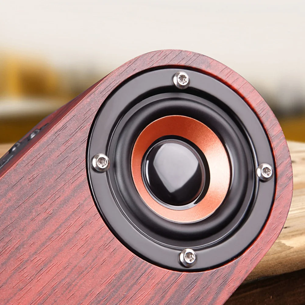Беспроводная Ретро USB Bluetooth 4,2 колонка с корпусом из дерева музыкальный плеер встроенный микрофон Поддержка TF карты домашние стерео колонки
