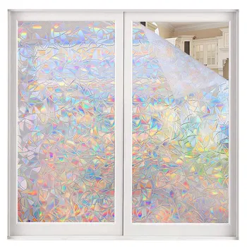 

3D Privacy Window Film Decorative Reflective Static Window Film Self-Adhesive PVC Window Stickers Window Covering Film