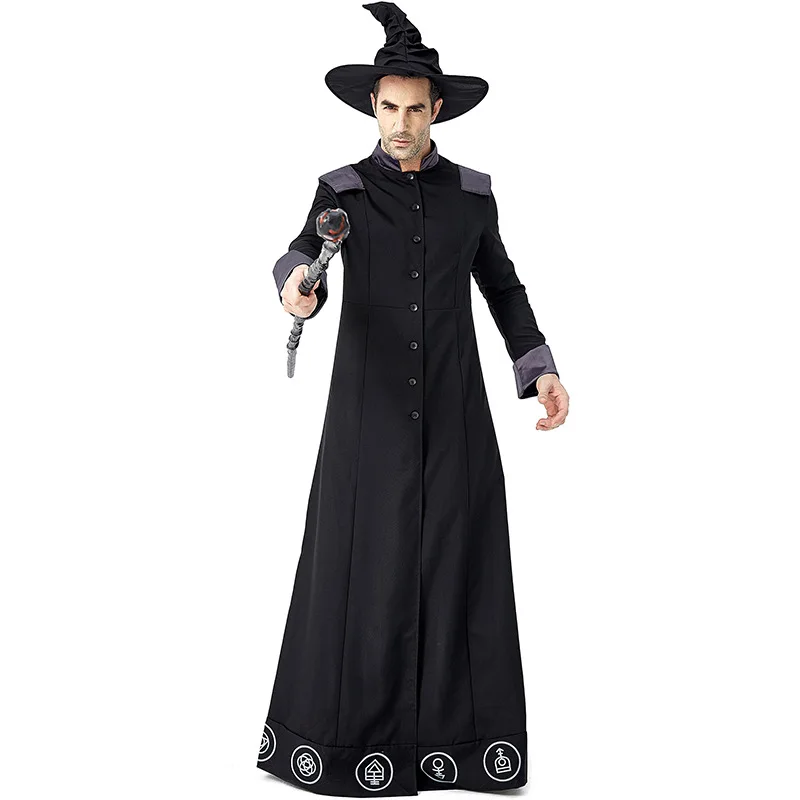 Wizards Warlock Coat Adult Costume Male Upto Chest Size 42