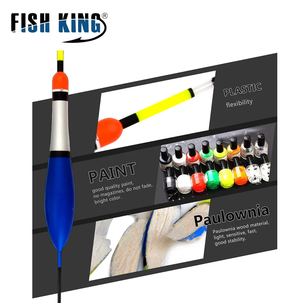 FISH KING Fishing Float Set Flutuador Mix Size Color Carp Fishing Buoy Boia Floats Pesca Tackle 10PCS/lot