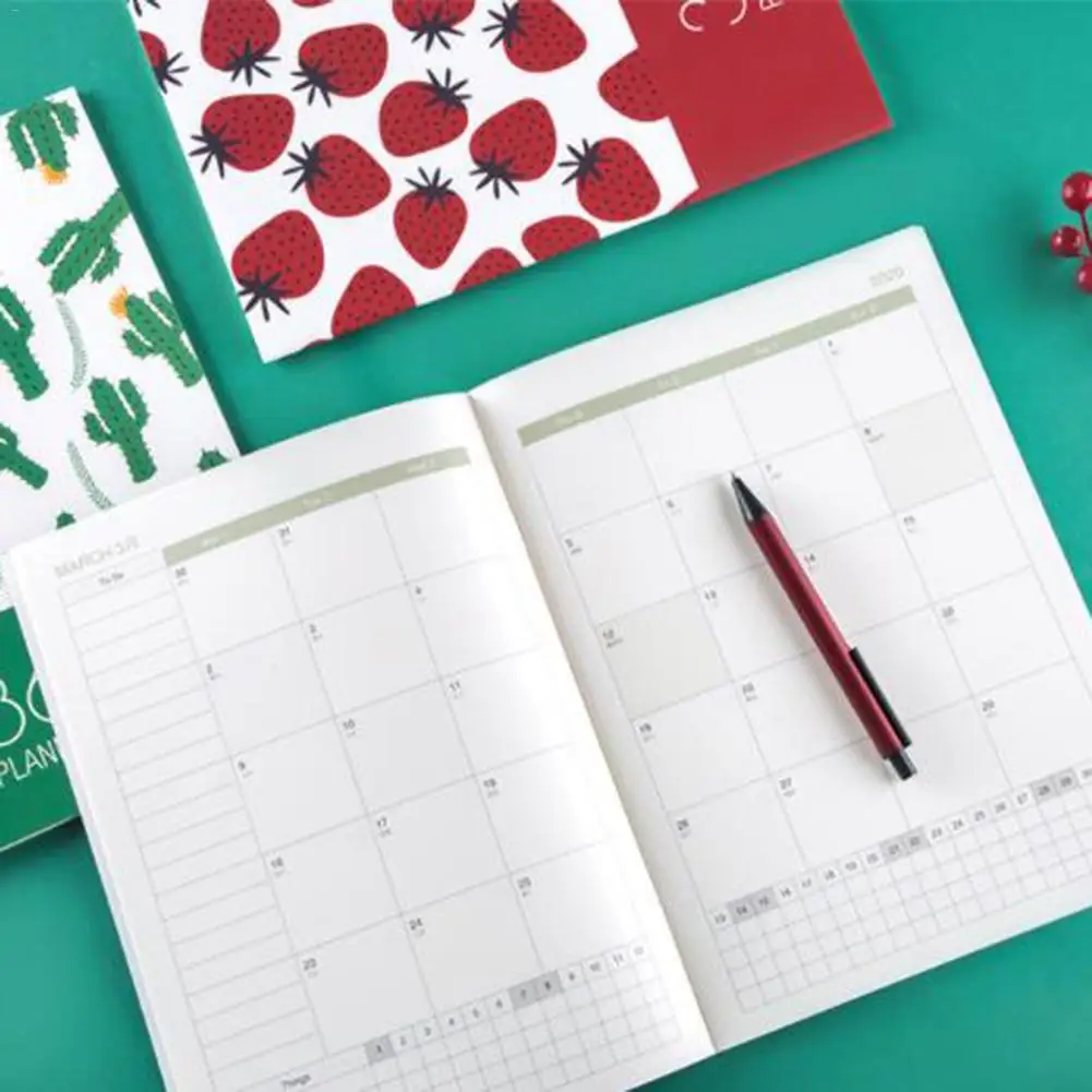 Планировщик книга еженедельник ежемесячный планировщик с календарем в твердом переплете школьные тетради принадлежности для студентов рождественские подарки