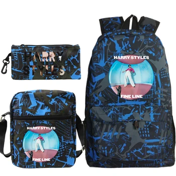 

3Pcs/Sets Backpack New Mochila for Students Harry Styles Schoolbags Shoulder Bag Pencil Case Teenagers Travel Rucksack