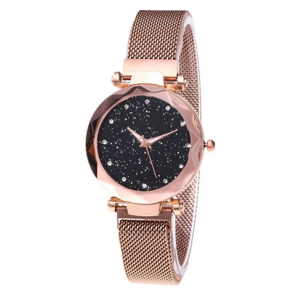 

Mesh Belt Watch Fashion Star Magnet Watch Ladies Watch Fashion Starry Luxury Quartz Watch With Magnetic Strap Hot