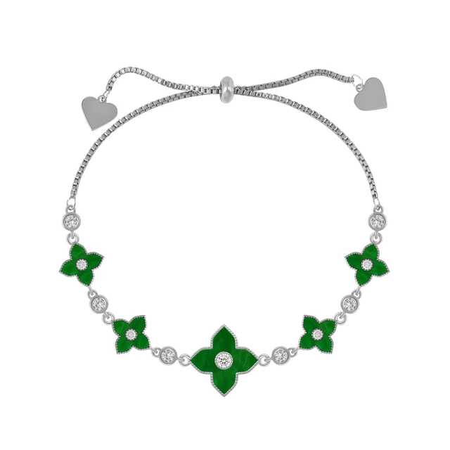 OYB new Korean style four-leaf clover zircon bracelet ladies fashion classic bracelet four-leaf flower jewelry number 22