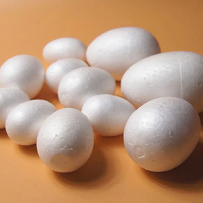 6 Pcs 6CM Easter Eggs Polystyrene Styrofoam Foam Ball Oval White Craft For  Children's DIY Easter Party Decoration
