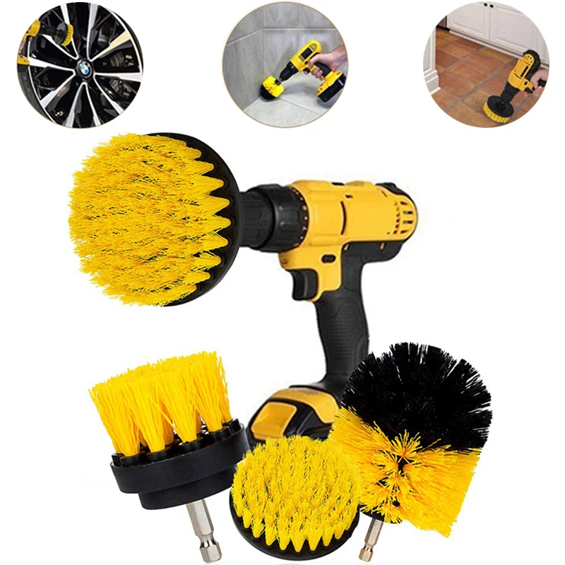 3pcs Power Scrubber Brush Set for Bathroom Drill Brushes Cordless