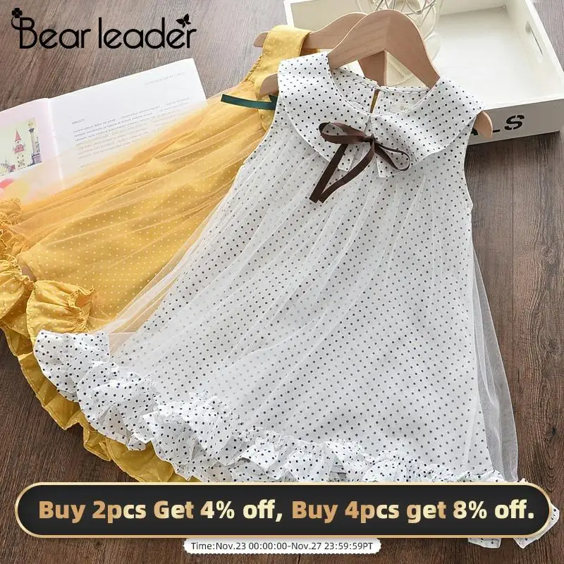 Bear Leader/платье для девочек коллекция 2021 года новое летнее стильное Брендовое
