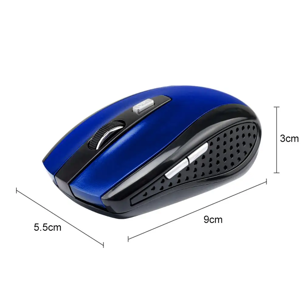 Adjustable DPI Mouse 2.4GHz Wireless Mouse 6 Buttons Optical Gaming Mouse Gamer Wireless Mice with USB Receiver for PC Computer