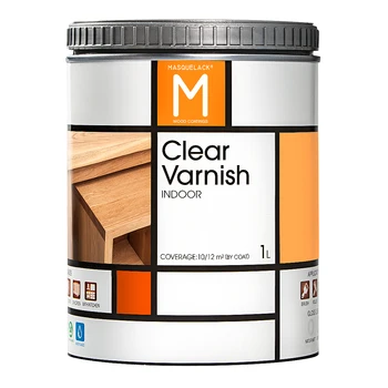 

Masquelack Clear Varnish, High quality varnish for indoor use for any type of wood, 1L, Wood, Furniture, Floors, Varnish color