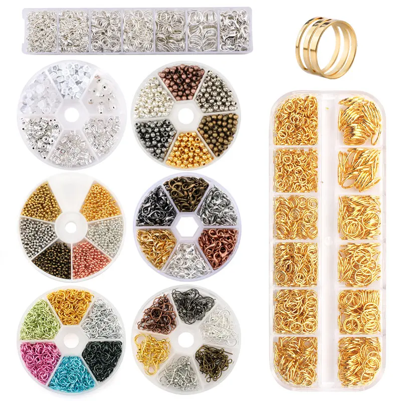 300 Pezzi Gancetti E Anelli Di Salto Per Braccialetti - Oro E Argento Per Bigiotteria Fai Da Te - Foto 12