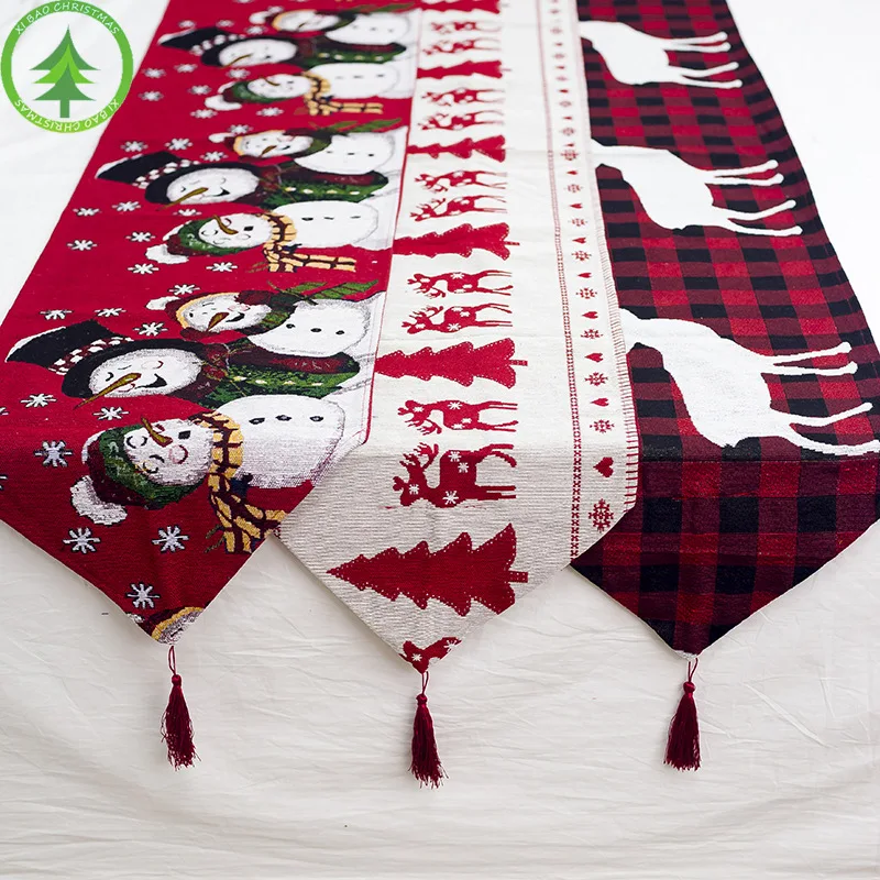  Christmas table decoration elk snow print table cloth cover flag tablecloth Christmas tree cloth te