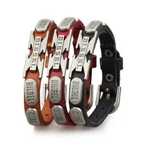 Mannen Armband Punk Gift Vintage Koeienhuid Armband Persoonlijkheid Fashion Trend Hip Hop Overdrijving Paar Armband voor Vrouwen Sieraden(China)