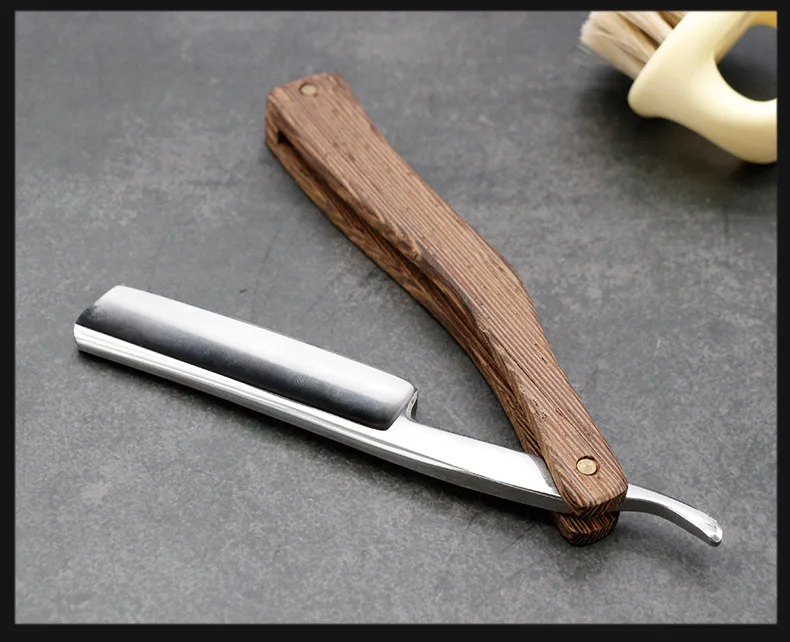 Куриное крыло деревянная бритва винтажная деревянная ручка из нержавеющей стали лезвие ручное складное бритва стрижка бритва G1105