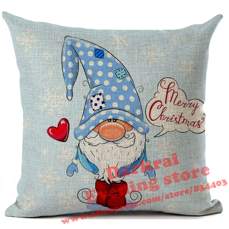 2 Рождественская подушка крышка томте гномов Санта наволочка украшение дома диван диванные подушки Гостиная декоративная наволочка - Цвет: 2