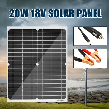 

20W Flexible Solar Panel Module DC Panels Solar Cells Cell for Car Yacht Light RV 12v Battery Boat 5V for Outdoor Charger